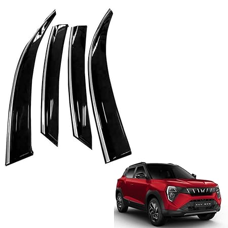 Smoke Chrome Line Door Visor for Mahindra