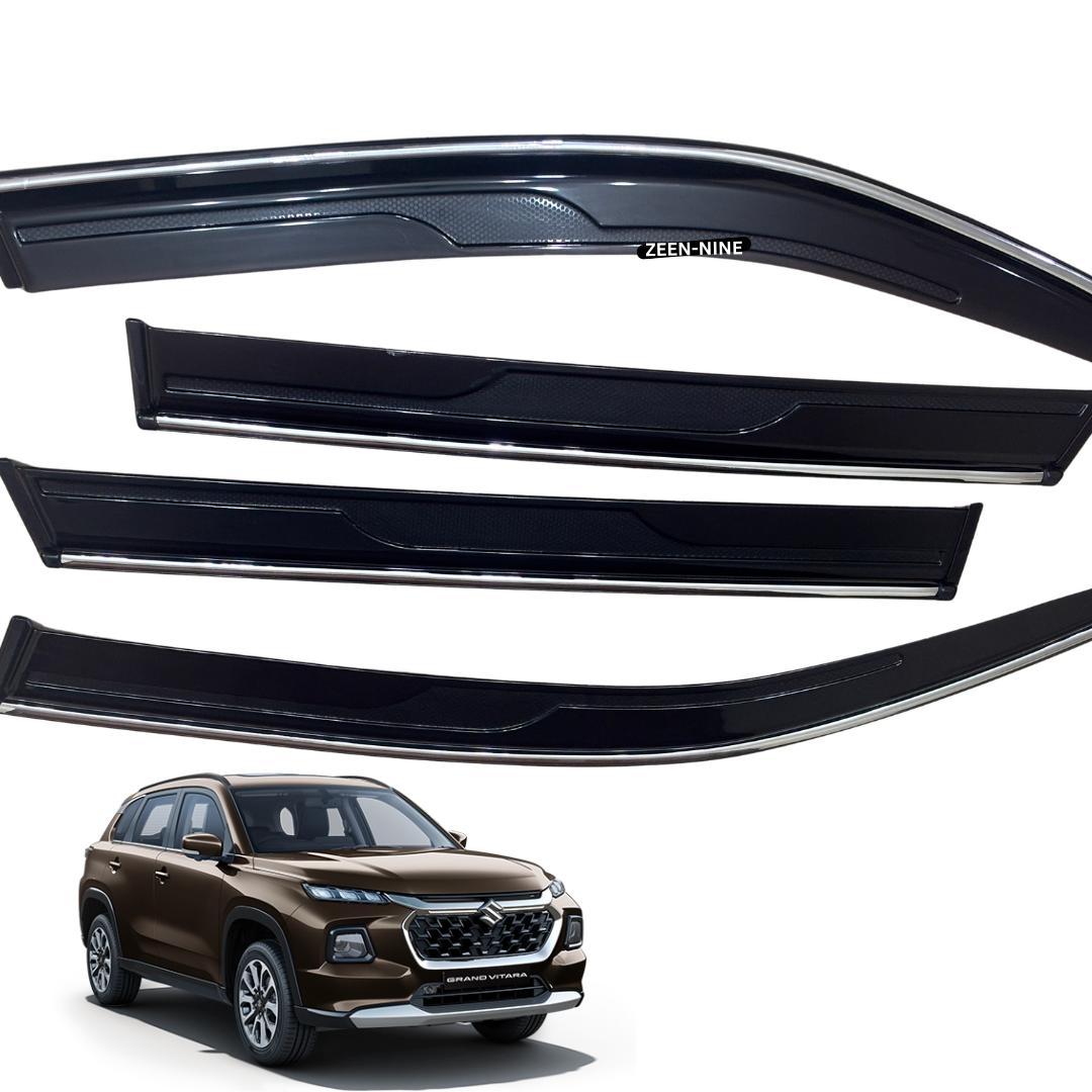 Smoke Chrome Line Door Visor for Maruti