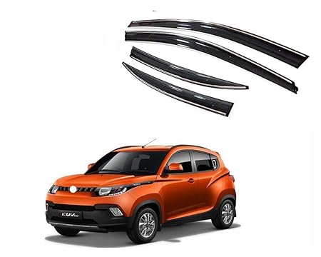 Smoke Chrome Line Door Visor for Mahindra