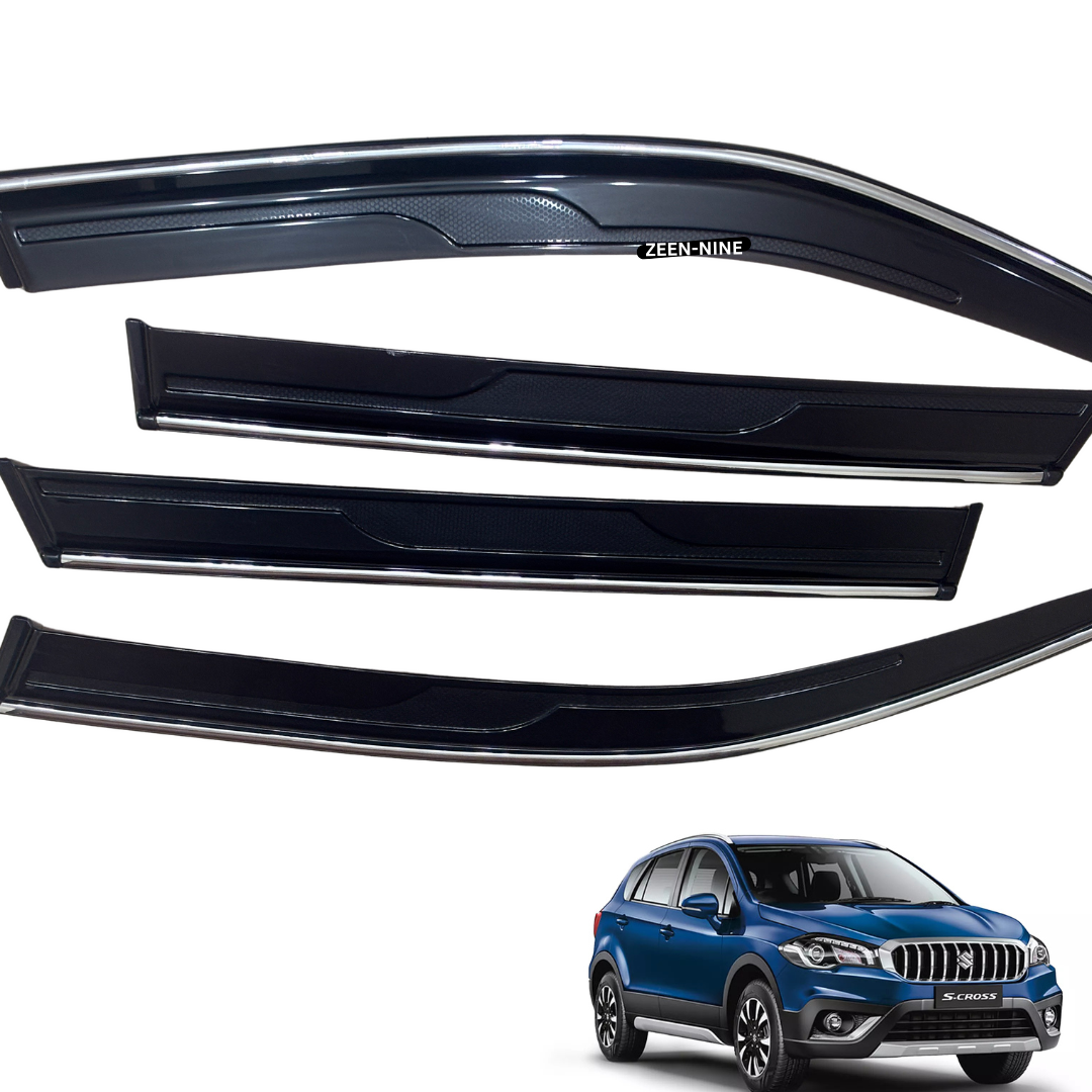 Smoke Chrome Line Door Visor for Maruti
