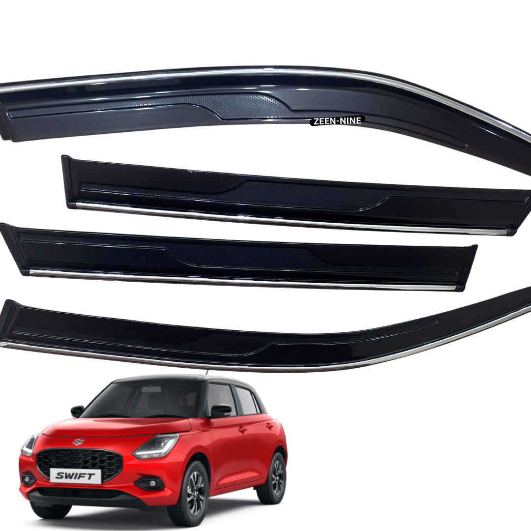 Smoke Chrome Line Door Visor for Maruti